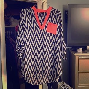 Sheer black and white shirt